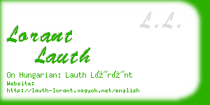 lorant lauth business card